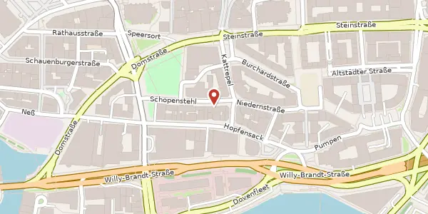 Karte der Umgebung von Schopenstehl 20, 20095 Hamburg