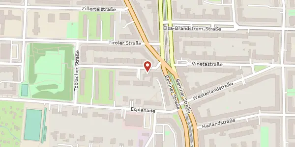 Karte der Umgebung von Brennerstraße 90, 13187 Berlin