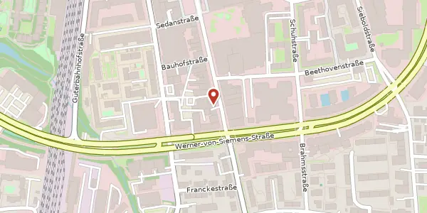 Karte der Umgebung von Nürnberger Straße 65, 91052 Erlangen