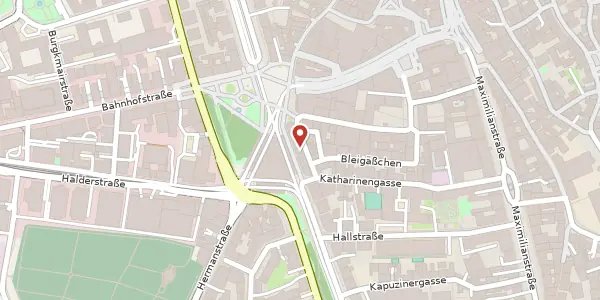 Karte der Umgebung von Konrad-Adenauer-Allee 7, 86150 Augsburg