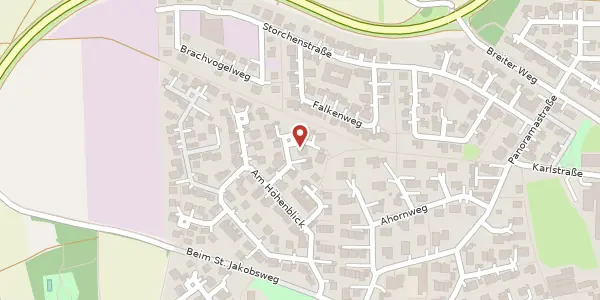 Karte der Umgebung von Lilienweg 8, 89129 Langenau