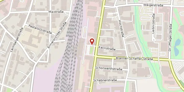 Karte der Umgebung von Bahnhofstr. 8, 92637 Weiden