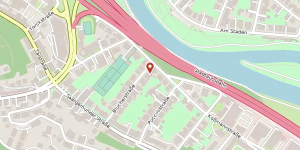 Karte der Umgebung von Blücherstraße 22, 66119 Saarbrücken
