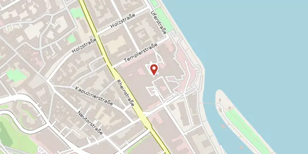 Karte der Umgebung von Rheinstraße 4E, 55116 Mainz