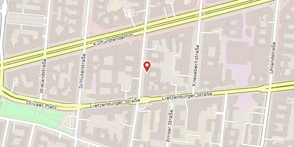 Karte der Umgebung von Bleibtreustraße 32, 10707 Berlin