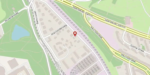 Karte der Umgebung von Machandelweg 12, 14052 Berlin