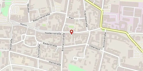 Karte der Umgebung von Niedernstraße 21, 38364 Schöningen