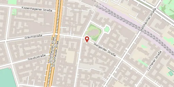 Karte der Umgebung von Stargarder Straße 6, 10437 Berlin