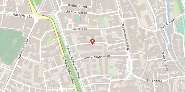 Karte der Umgebung von Kapuzinergasse 13, 86150 Augsburg