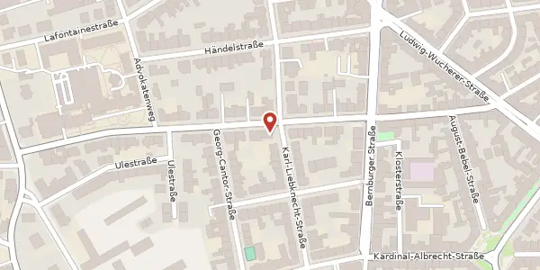Karte der Umgebung von Karl-Liebknecht-Straße 11, 06114 Halle (Saale)