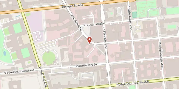 Karte der Umgebung von Mauerstraße 86-88, 10117 Berlin