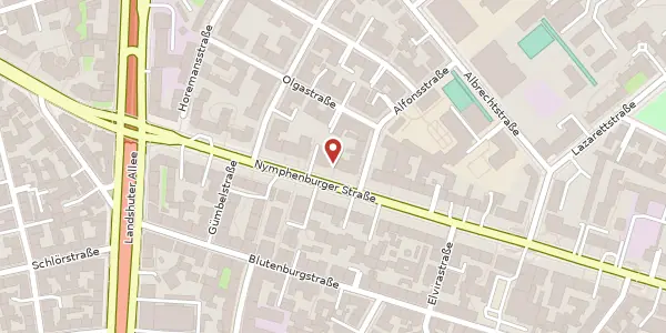 Karte der Umgebung von Nymphenburger Str. 120, 80636 München