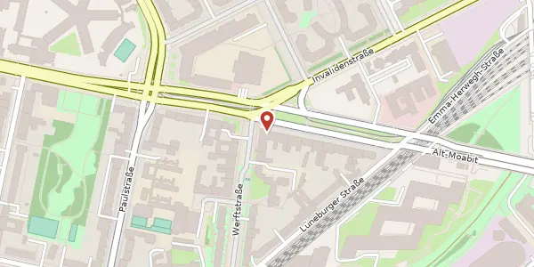 Karte der Umgebung von Alt-Moabit 129, 10557 Berlin