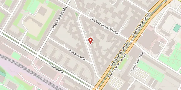 Karte der Umgebung von Naugarder Straße 8, 10409 Berlin