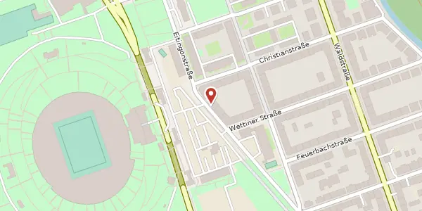 Karte der Umgebung von Friedrich-Ebert-Straße 122, 04105 Leipzig