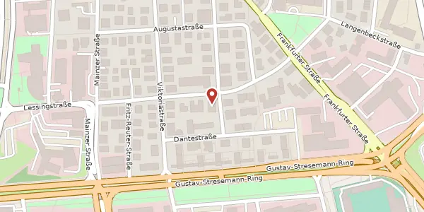Karte der Umgebung von Lessingstr. 11, 65189 Wiesbaden