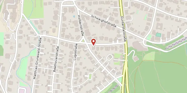 Karte der Umgebung von Silberbachstraße 13, 79100 Freiburg im Breisgau