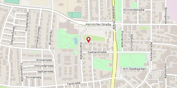Karte der Umgebung von Asamstraße 12a, 88250 Weingarten