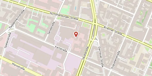 Karte der Umgebung von Nymphenburger Str. 3 b, 80335 München