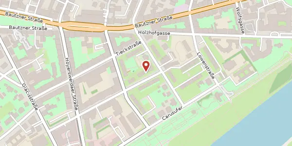 Karte der Umgebung von Melanchthonstraße 25, 01099 Dresden