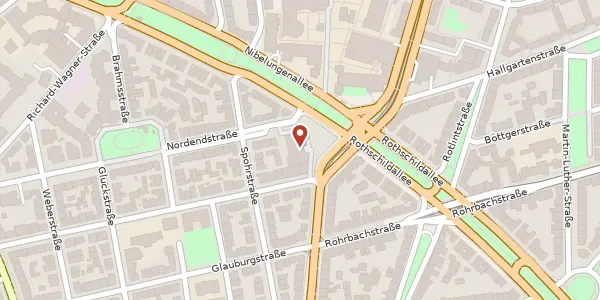 Karte der Umgebung von Nibelungenplatz 3, 60318 Frankfurt