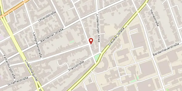 Karte der Umgebung von Theresienstr. 18, 50931 Köln