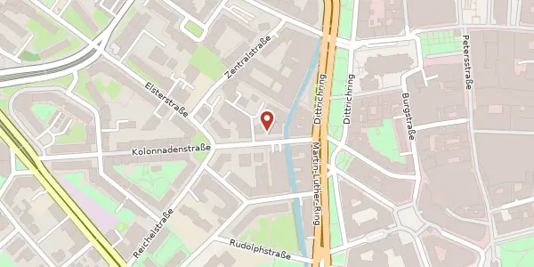 Karte der Umgebung von Otto-Schill-Straße 4, 04109 Leipzig