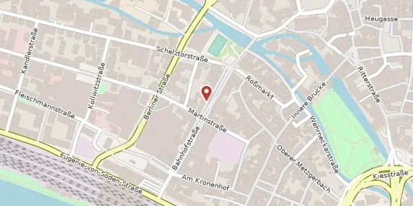 Karte der Umgebung von Bahnhofstraße 21, 73728 Esslingen