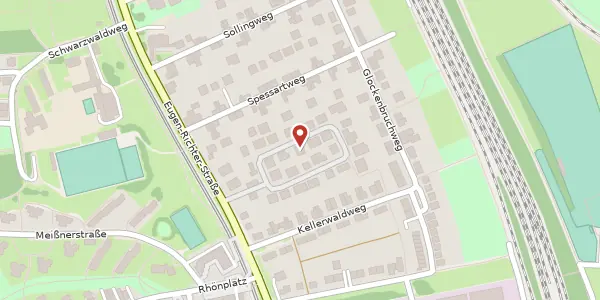Karte der Umgebung von Harzweg 6, 34134 Kassel