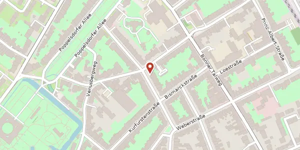 Karte der Umgebung von Argelanderstr. 39, 53115 Bonn