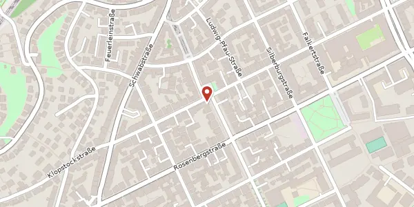 Karte der Umgebung von Johannesstraße 75, 70176 Stuttgart