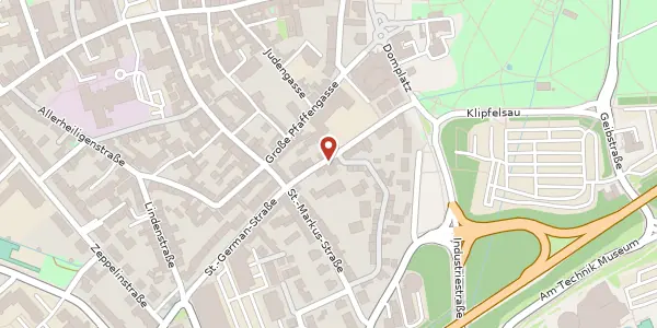 Karte der Umgebung von Steingasse 12, 67346 Speyer