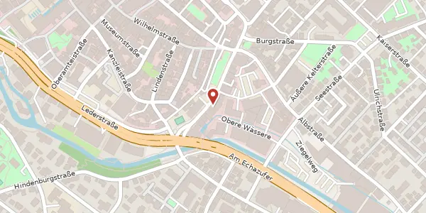 Karte der Umgebung von Lederstraße 126, 72764 Reutlingen
