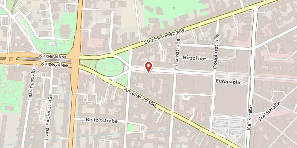 Karte der Umgebung von Kaiserstr. 241, 76133 Karlsruhe