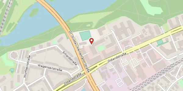 Karte der Umgebung von Ostendstraße 121, 90482 Nürnberg