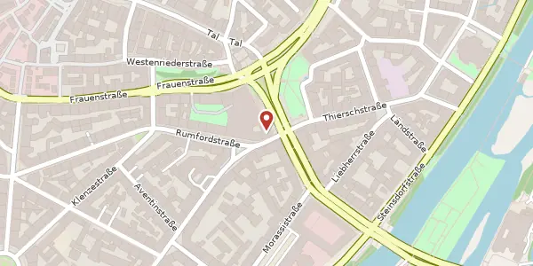 Karte der Umgebung von Rumfordstr. 57, 80469 München
