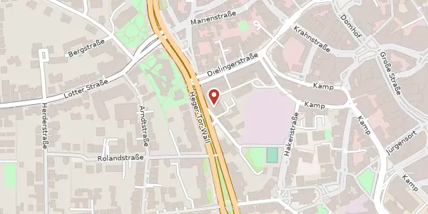 Karte der Umgebung von Rolandsmauer 13-15, 49074 Osnabrück