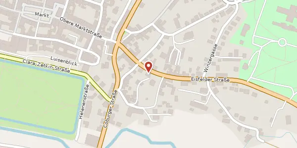 Karte der Umgebung von Eisfelder Straße 16, 98646 Hildburghausen