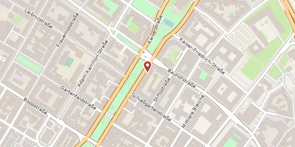 Karte der Umgebung von Kaiserstraße 42, 55116 Mainz