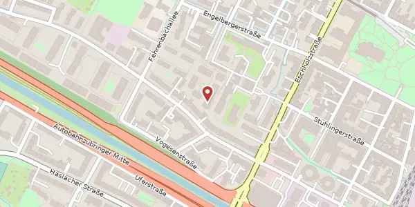 Karte der Umgebung von Engelberger Straße 43 h, 79106 Freiburg im Breisgau
