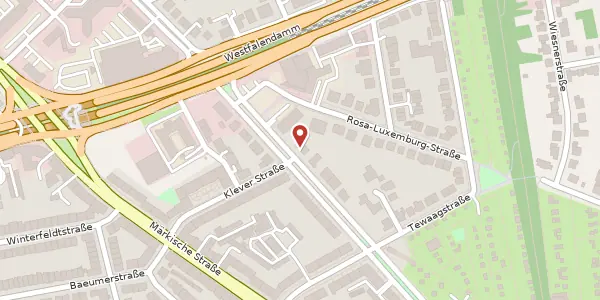 Karte der Umgebung von Karl-Liebknecht-Str. 4, 44141 Dortmund