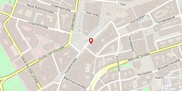 Karte der Umgebung von Roßmarkt 17, 60311 Frankfurt