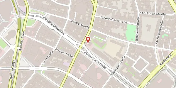 Karte der Umgebung von Immermannstr. 20, 40210 Düsseldorf