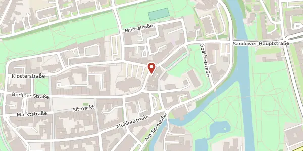 Karte der Umgebung von Sandower Str. 45, 03046 Cottbus