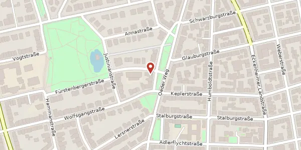 Karte der Umgebung von Fürstenbergerstr. 1, 60322 Frankfurt