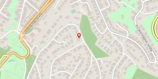 Karte der Umgebung von Bopserwaldstraße 62, 70184 Stuttgart