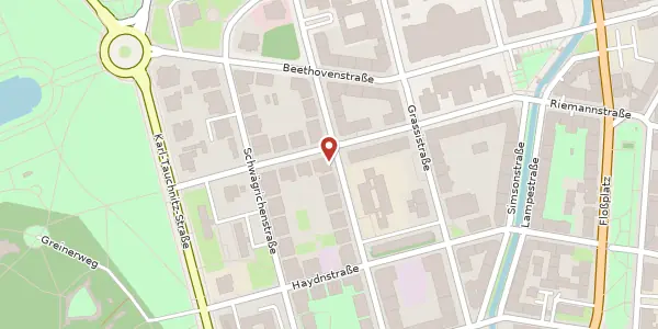 Karte der Umgebung von Ferdinand-Rhode-Straße 14, 04107 Leipzig