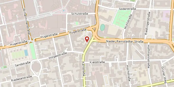 Karte der Umgebung von Karlstr. 21, 64283 Darmstadt