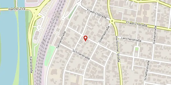 Karte der Umgebung von Wilhelmstraße 16/1, 74172 Neckarsulm