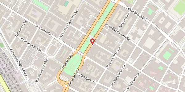 Karte der Umgebung von Kaiserstr. 24 A, 55116 Mainz
